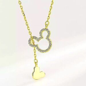 Disney Mickey Mouse Gold Plated Lariat Y Necklace